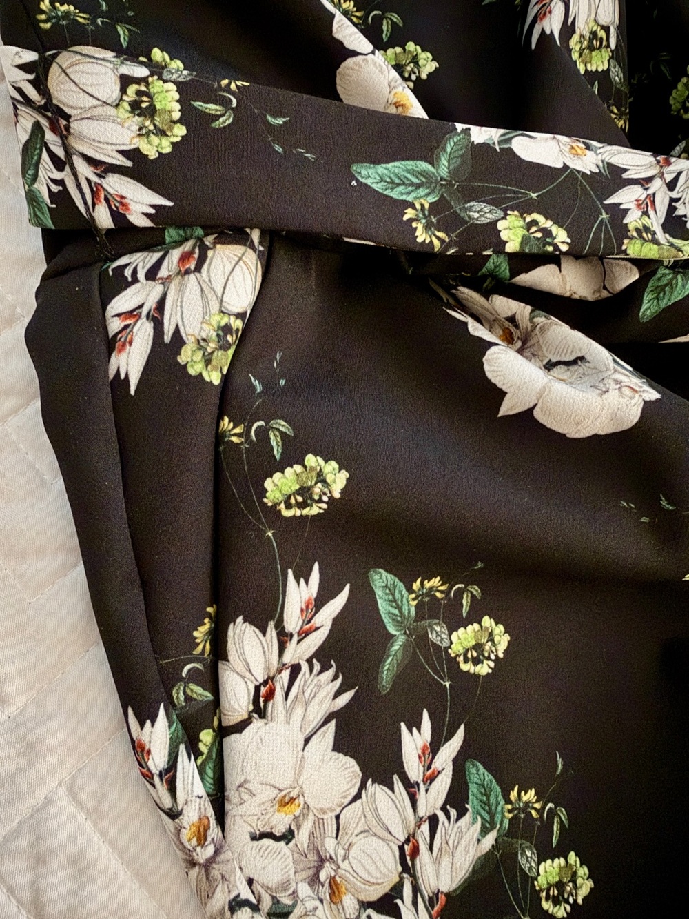 GB Girls Black Floral Tie Waist Ruffle Sleeve Wide Leg Jumpsuit 12 EUC - Picture 7 of 11
